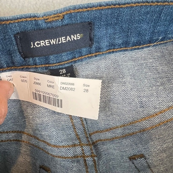 J. Crew High Rise Skinny Jeans Distressed Button Fly Denim‎ Size 28 - Picture 3 of 10